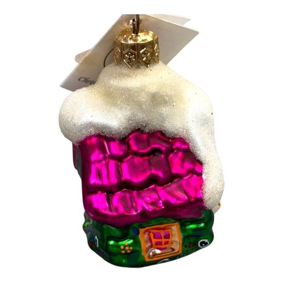 Christopher Radko Christmas Ornament Glass Wee Berry House Snowman 96 VTG NWT - Picture 3 of 8